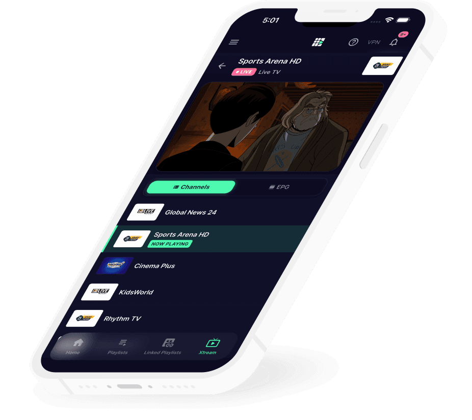 GridStreamr Smart Collections editor: merge and curate channels from multiple IPTV sources